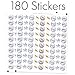 Magical Unicorn Party Favor Stickers - 180 Labels
