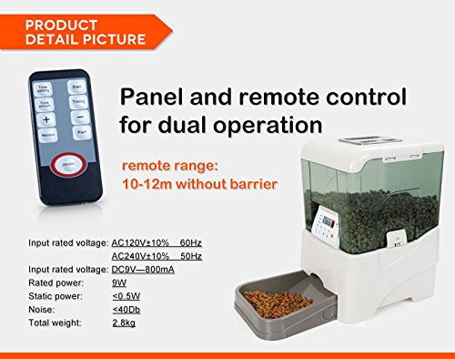 topPets PF-21B Remote Controlled Automatic Pet Feeder Programmable LCD Control with DC adapter - Thumbnail 2
