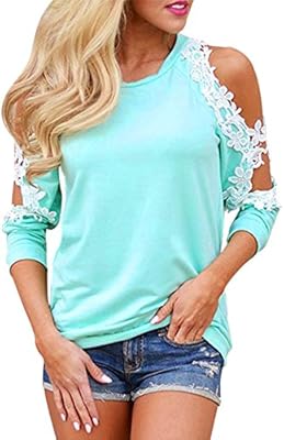 Kuoshun Clearance Womens Clothing Floral Lace Crochet Long Sleeve