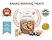 IMK9 All Natural Puppy Peanut Butter Training Treats - Low Calorie Dog Treats – Low Fat Diet for Pets - Vegetarian, Baked, Crunchy Biscuits - Heart Shaped, Healthy Fiber, No Grain-Gluten, Made in USA