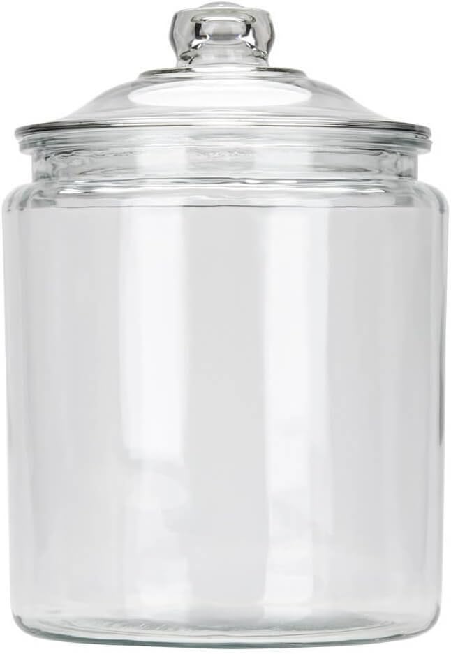 Anchor Hocking Glass Storage Pot Heritage, White, 23 x 23 x 34.5 cm