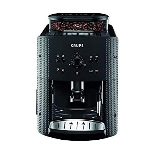 Krups Espressomaschine EA810B | 1,7 l | Farbe Schwarz | Kaffeevollautomat | freistehend | integriertes Mahlwerk | 1.450…