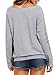 Romwe Women's Sexy Off Shoulder Kangaroo Pockets Long Sleeve Slouchy Sweatshirt Grey S