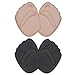 2 Pairs Metatarsal Pads for Women Forefoot, Non-Slip Ball of Foot Cushion Insert Used with High Heel, Running Shoes, Sandals to Pain Relief (Skin+Black)