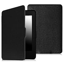 Fintie SmartShell Case for Kindle Paperwhite - The Thinnest and Lightest PU Leather Cover With Auto Sleep/Wake for All-New Amazon Kindle Paperwhite (Fits All 2012, 2013, 2015 and 2016 Versions), Black