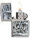 Zippo Mazzi Wolves Pocket Lighter, Brushed Chrome