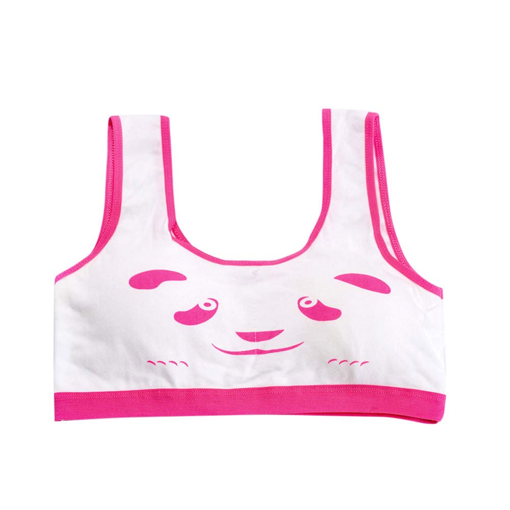 LHWY Girls Underwear Teen Kids Pad Training Bras Cotton Patterned Child Clothing Sports Vest