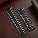 OUHENG Compatible with Apple Watch Band 42mm 44mm, Genuine Leather Band Replacement Compatible with Apple Watch Series 6 5 4 3 2 1 SE 42mm 44mm, Brownish Black