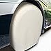 Explore Land Tire Covers 4 Pack - Tough Wheel Protector for Truck, SUV, Trailer, Camper, RV Universal Fits Tire Diameters 23-25.75 inches, White