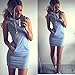 START 2016 Women Summer Casual Gray Sleeveless Hoody Dress