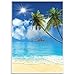 Blue Panda Tropical Island Backdrop - 4.9 x 7.2 Ft Polyester Fabric - Photography Backdrop for Beach Party Setting