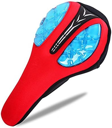 Gel Road Mountain Ride Bike Saddle Cover Cushion (Red)