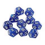 Pack of 10pcs Blue Twelve Sided D12 Dice Playing D&D Warhammer RPG Board Game Favours