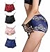 MWMart Women's Sexy Lace Panties High-Rise Tummy Control Lingerie Underwear Briefs Floral Lace Boy Shorts
