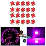 cciyu 20Pcs Pink/Purple B8.4D 1SMD 5050 LED Instrument Cluster Dash Indicator Light Bulb