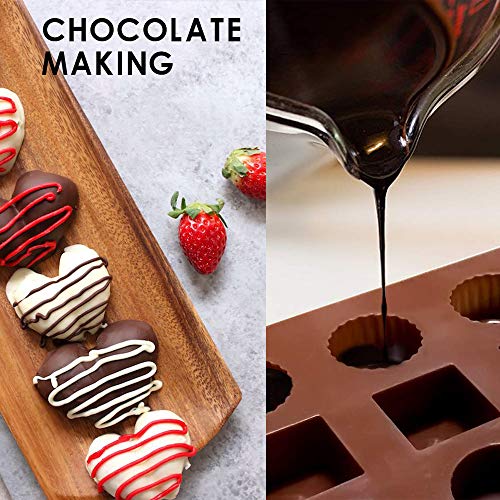 Aogist Silicone Candy Chocolate Jelly Molds, BPA Free Cake Baking Mold, Different Styles Ice Cube Molds 6 Pack - Thumbnail 6