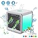 Heartbeat Personal Space Cooler, Portable Air Conditioner, Humidifier and Purifier, Desktop Cooling Fan with 3 Speeds and 7 Colors LED Night Light for Office Home Outdoor Travel | As Seen On TV