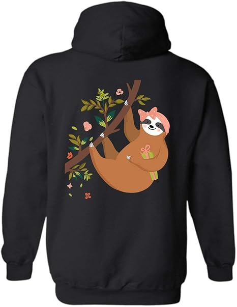 Amazon.com: I Love Sloth Hooded Sweatshirt, Long Sleeve Hoodie: Clothing