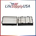 LifeSupplyUSA HEPA Air Filter Compatible with Holmes Compare to Filter Part HRC1, Holmes Part # HAPF600, HAPF600D, HAPF600D-U2 (2-Pack)