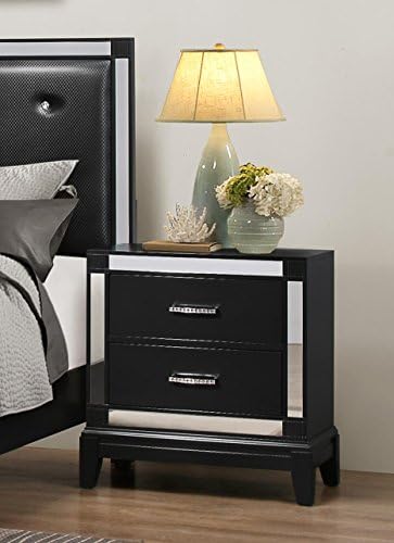 Simmons Upholstry City Lights Nightstand, Black