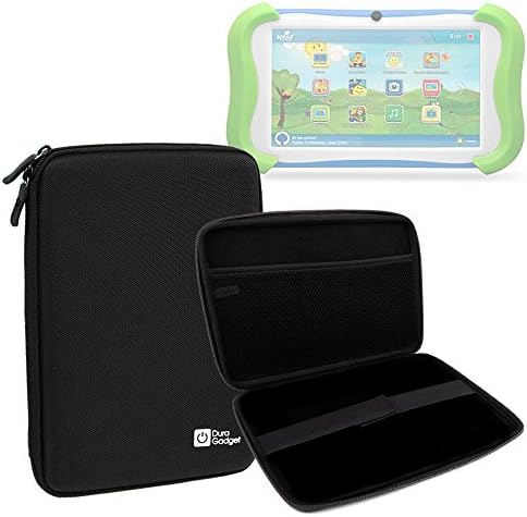 DURAGADGET Black Rigid Protective Armoured Case with Netted Interior Pocket and Elasticated Strap - Suitable for Sprout Channel Cubby 7" Tablet 16GB