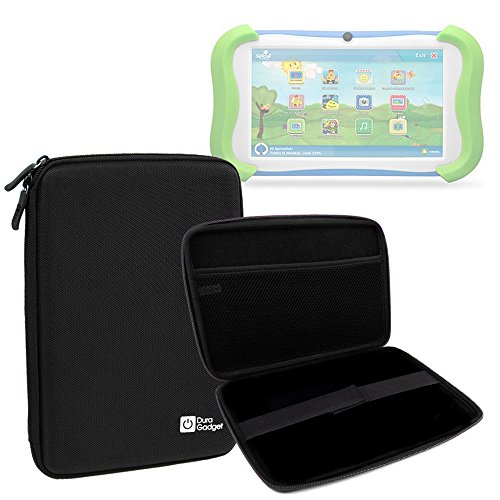 DURAGADGET Black Rigid Protective Armoured Case with Netted Interior Pocket and Elasticated Strap - Suitable for Sprout Channel Cubby 7" Tablet 16GB