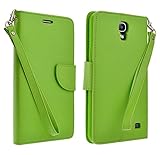 Samsung Galaxy Mega 2 Case - Wallet Folio ID Holder Pouch (Black Wallet Pouch) (GREEN WALLET POUCH)