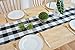 NATUS WEAVER Black & White 2 Side Buffalo Check Table Runner for Family Dinners or Gatherings, Indoor or Outdoor Parties, Everyday Use (12