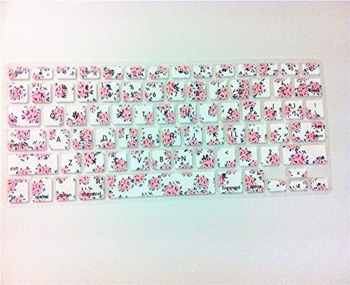 Folox® High Quality Flower Pattern Keyboard Cover Skin for Macbook 13" Unibody / Macbook Pro 13" 15" 17" / Macbook Pro 15 with Retina Display,Mac Wireless Keyboard US Layout