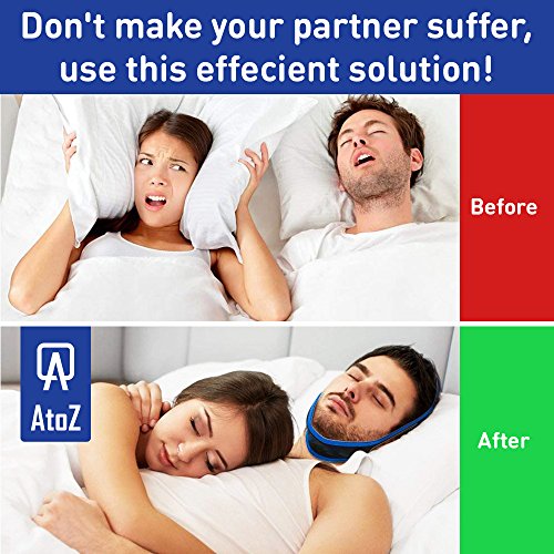 image for AtoZ Anti snoring chin strap, Best stop snoring device, adjustable sno