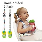 The Original Double Sided Cup/Bottle Strap. The Only Multipurpose Reversible & 2 Sided Sippy Cup Strap for High Chairs, Strollers, Bikes. Leash Secures Sports Bottles, Baby Bottles, Toys