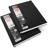 Arteza 8.5"x11" Hardcover Sketch Journal, Hardbound Sketch Book Pad 2 Pack, 440 Pages Total (68lb/110gsm)