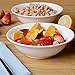 LIFVER Salad Bowls, 20 Oz Soup Bowls,Ceramic Bowls for kictchen, White Bowls for soup cereal rice noodle, Set of 4, Dishwasher & Microwave Safe