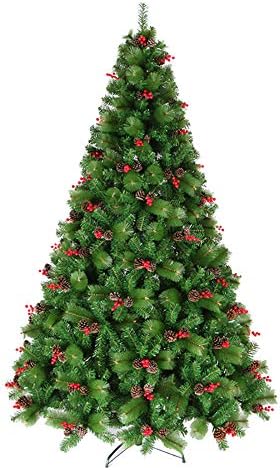 TOPYL 4FT Artificial Christmas Tree with Fiber Optic, Unlit Xmas Tree Spruce Hinged Pine Cone, Lightweight, Xmas Decoration with Stand, Indoor & Outdoor-Green 4ft(120cm)