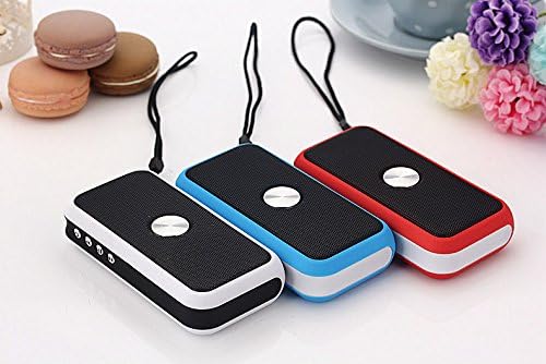 Portable Wireless Bluetooth Speaker FM Radio MP3 Player,10 Play Hour 2200mAh Battery, Hands-Free Calling Built-In Mic, Micro TF SD Card, USB Input, AUX Line-In, Powerful Dual 5W Audio Driver - Black