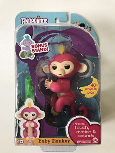 Fingerlings - Interactive Baby Monkey - Bella ( Pink with Yellow Hair)