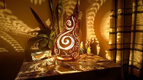 Nepenthe | Handmade Gourd Lamp Unique Boho Bohemian Birthday Anniversary Christmas Gift Idea Night Light