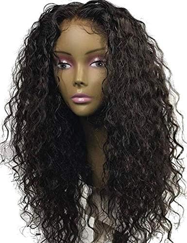 360 Lace Frontal Wig Pre Plucked with Baby Hair 10A Virgin Hair Wigs 10A Brazilian Human Hair Wigs for Black Women 150% Density 360 Lace Wig Human Hair Curly 360 Wigs 18" 1B Color