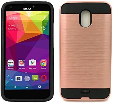 Blu Studio G Plus S510Q Case Grectek Series Soft TPU + Strong Plastic Case Shock Absorption Ultimate Protection from Drops or Scratches Perfectly Designed for Blu Studio G Plus S510Q (Rose Gold)