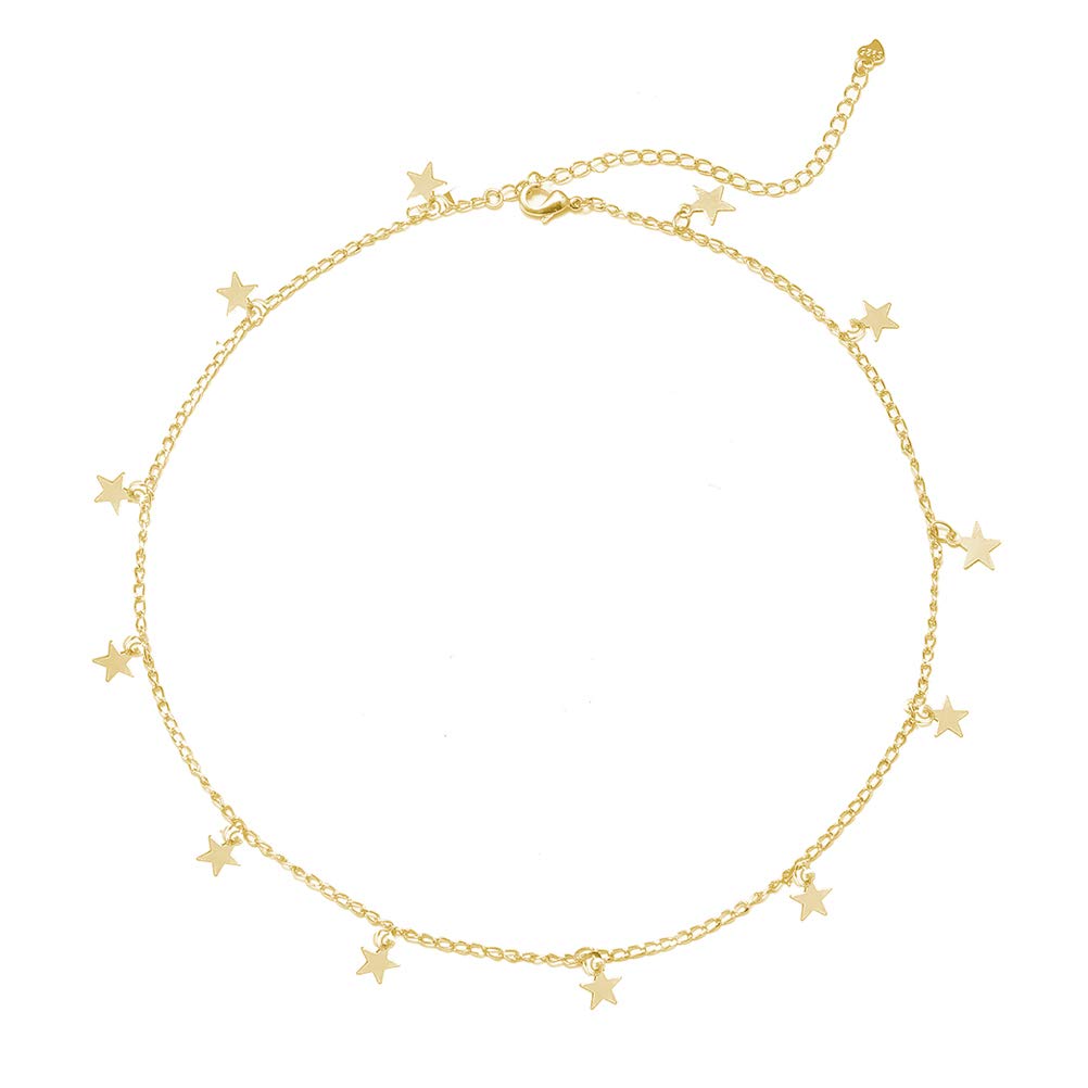 Star Choker Necklace Gold Choker 