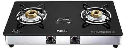 Pigeon by Stovekraft Blackline Square SS Gas Stove, 2 Burner