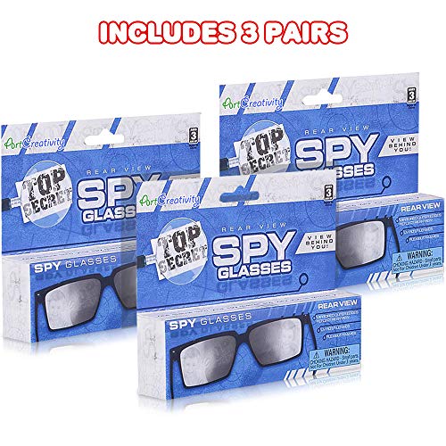 ArtCreativity Spy Glasses for Kids Set of 3 See Behind You