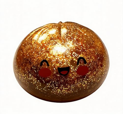 Simulation Glitter Dumpling Fidget Toy, Soft Squeeze Squishy Toy with Steamer Box, Anti Anxiety Sensory Toys, Cute Home Table Decor, Novelty Birthday Daily Gifts for All Ages