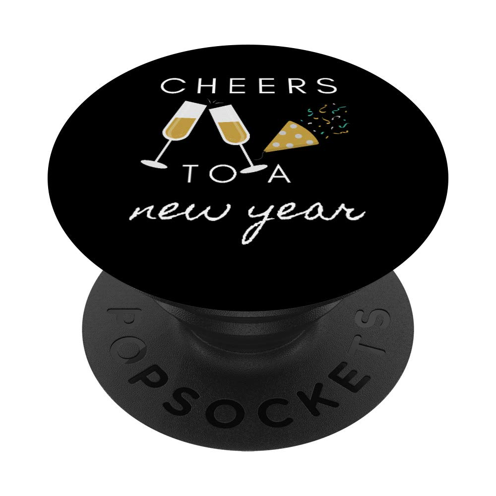 Cheers To A New Year 2021 Holiday Party Celebration PopSockets PopGrip: Swappable Grip for Phones & Tablets