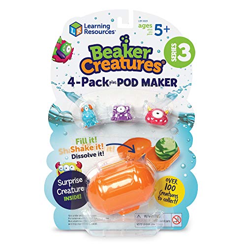 Learning Resources Beaker Creatures Series 3, Pod Maker 4 Pack