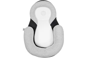 MZIILYRN Adjustable & Portable Cozy Sleeping Bed - Ultra-Soft, Breathable Memory Foam Lounger for Daily Comfort (0-6 Months) - Travel-Friendly and Secure Floor Bed for Relaxing Naps (Black)