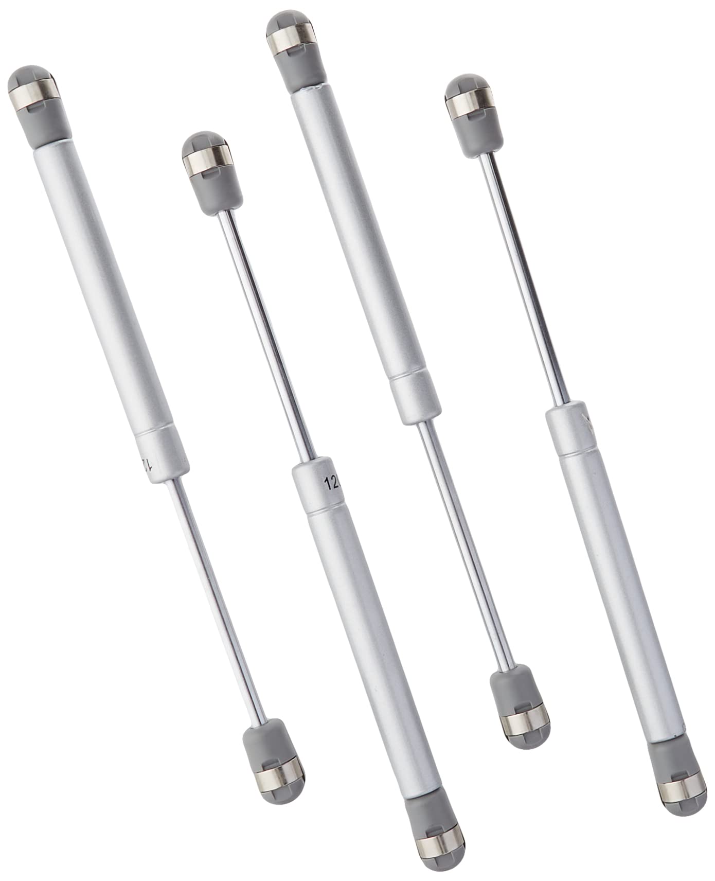 Jdel Gas Piston Shock Absorber Furniture Kitchen Spring Hydraulic Lifting Doors Hinges Springs Cabinet with Screws (120N/12kg 270mm, Nickel, 0, 4 Pieces)