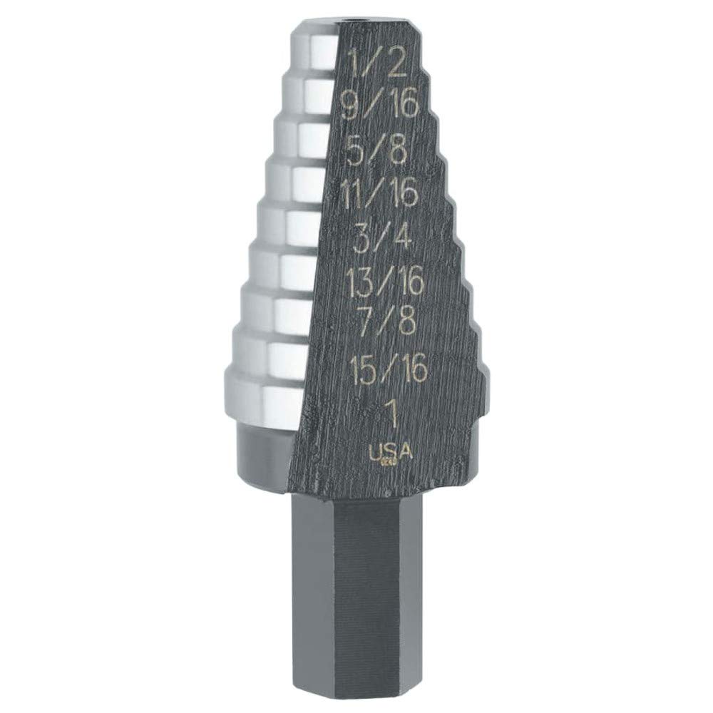 Irwin Tools UniBit 3/16-Inch to 1/2-Inch Step-Drill Bit, 1/4-Inch Shank (10232)