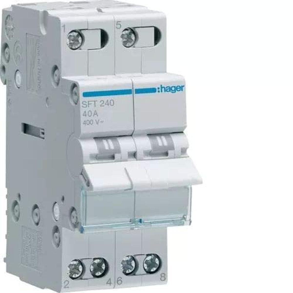 Hager - Modular Switch 2 Poles 40a Comun Above i-0-II