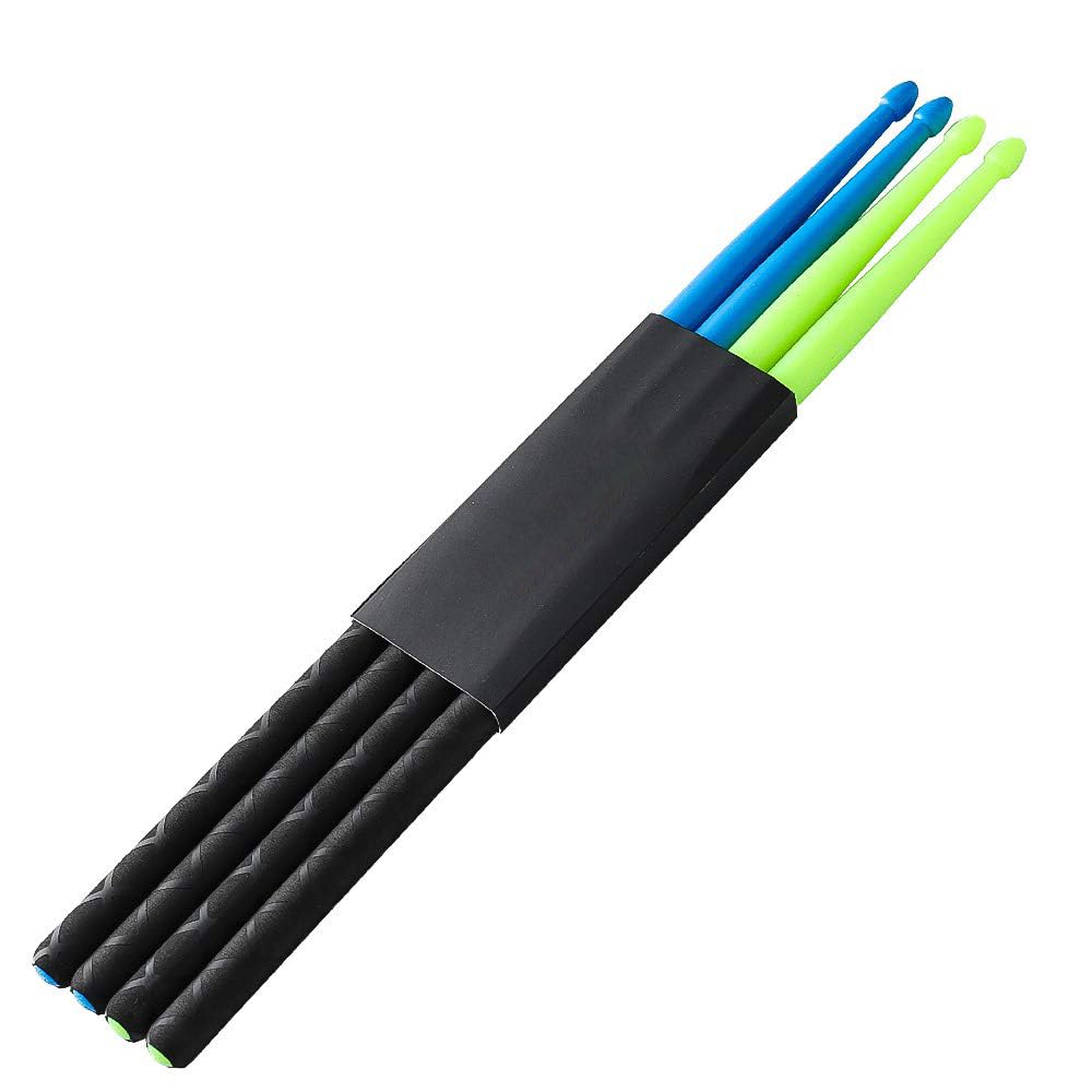 Nylon Drum Sticks 5a 2 Pairs: Plastic Drumsticks Light Durable - Antislip Drum Sticks for Kids Adults Rock Band Beginner Musical Instrument Percussion Accessories — image 1